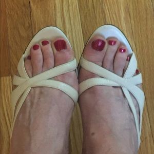 Naturalizer Cream Colored Strappy Heels